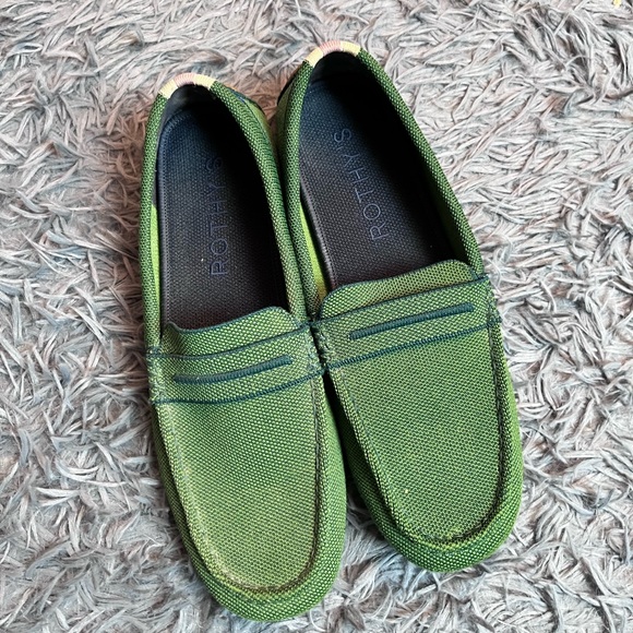 Rothy’s The Driver Woven Knit Loafer Women's Size 11 Basil Green - Picture 2 of 5